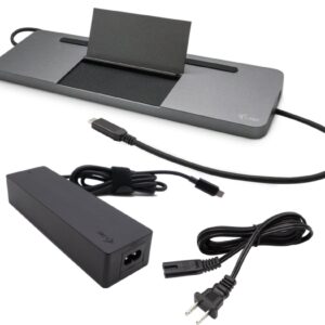 i-tec USB-C Metal Ergonomic 4K 3x Display Docking Station, PD 85W + i-tec Universal Charger 100W