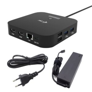 i-tec USB-C Dual HDMI Docking Station with Power Delivery 100W + i-tec Universal Charger 100W