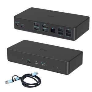 i-tec USB 3.0/USB-C/Thunderbolt 3 Professional Dual 4K Display Docking Station Gen2, PD 100W