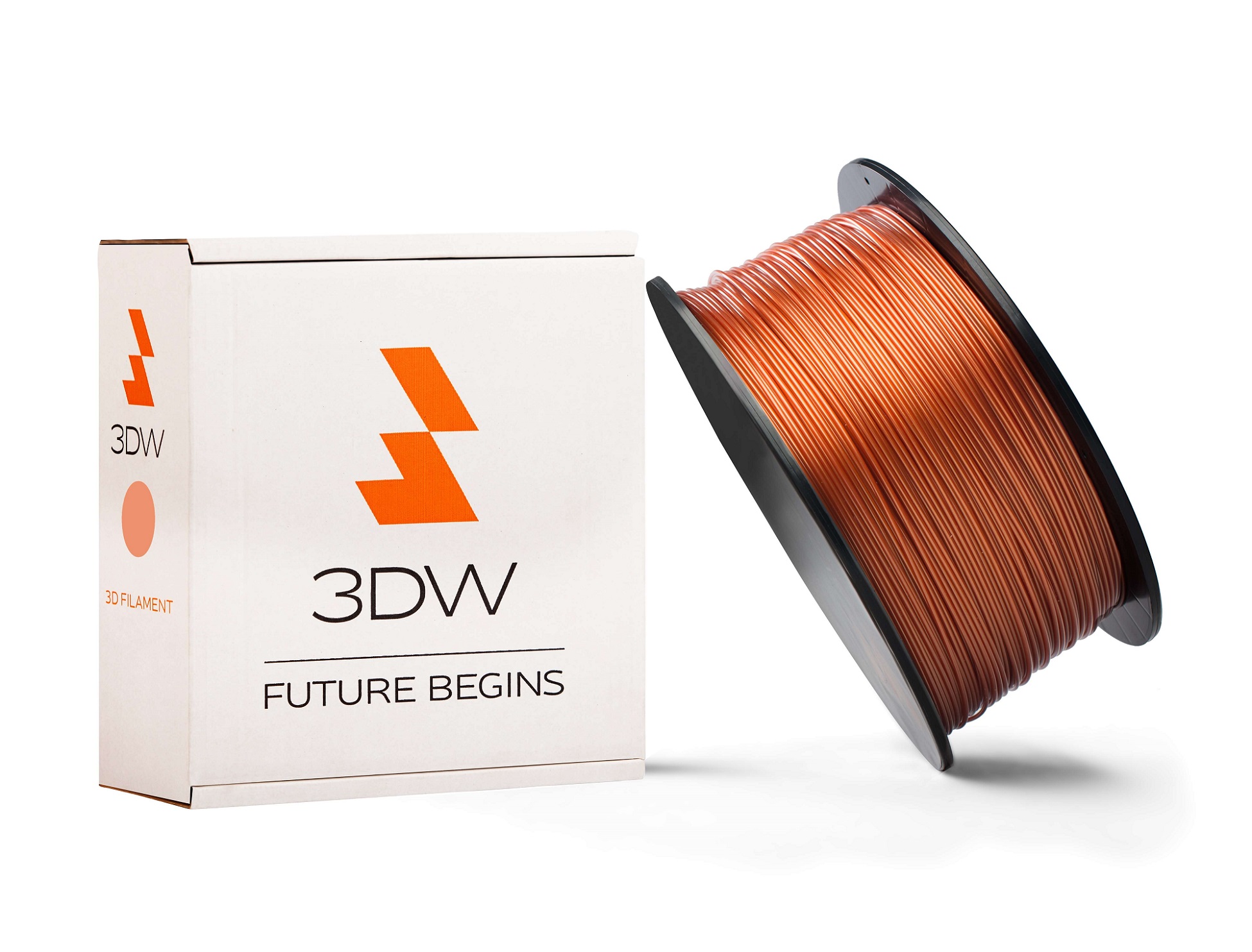 3DW - PLA filament 1,75mm medená, 0,5 kg, tlač 190-210°C