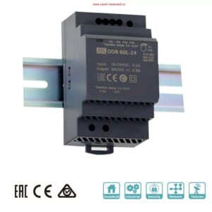 MEANWELL - DDR-60L-12 Menič DC/DC na DIN lištu