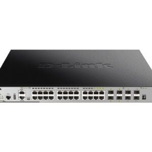 D-Link DGS-3630-28PC/SI/E switch 24Gb PoE, 4x10G SFP+