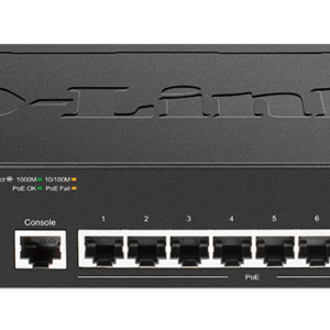 D-Link DGS-2000-10P Managed PoE switch, 8x GbE PoE+, 2x SFP, PoE 65W, fanless