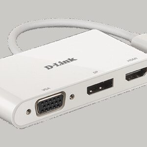 D-Link 3-in-1 USB-C to HDMI/VGA/DisplayPort Adapter