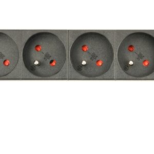 Gembird PDU 8 zásuviek, C14, 1U, 10 A, 3m