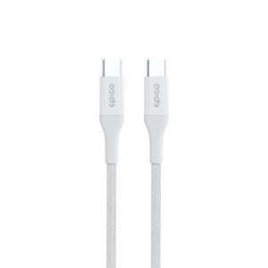 Epico Braided PD Cable 1,2 m USB-C to USB-C - biela