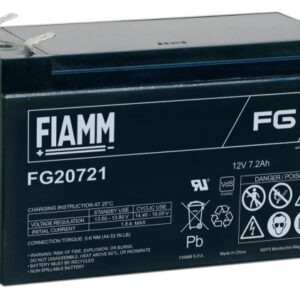 Fiamm olovená batéria FG20721 12V/7,2Ah Faston F1 4,8mm