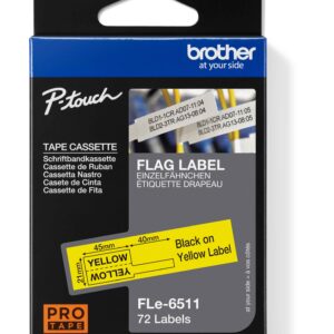 Brother FLE-6511, erná na žlté, 21 mm šírka