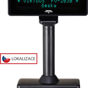 VFD zák.displej FV-2030B 2x20, 9mm,Serial, čierny