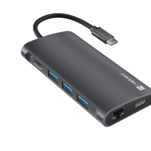 Natec multiport adaptér FOWLER 2 3X USB 3.0 HUB, HDMI 4K, USB-C, RJ45, SD, MICRO SD