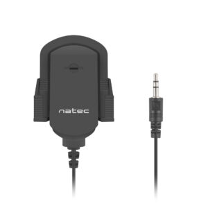 Mikrofón Natec Fox, prílepný držiak, 3,5 mm jack, 1,8 m