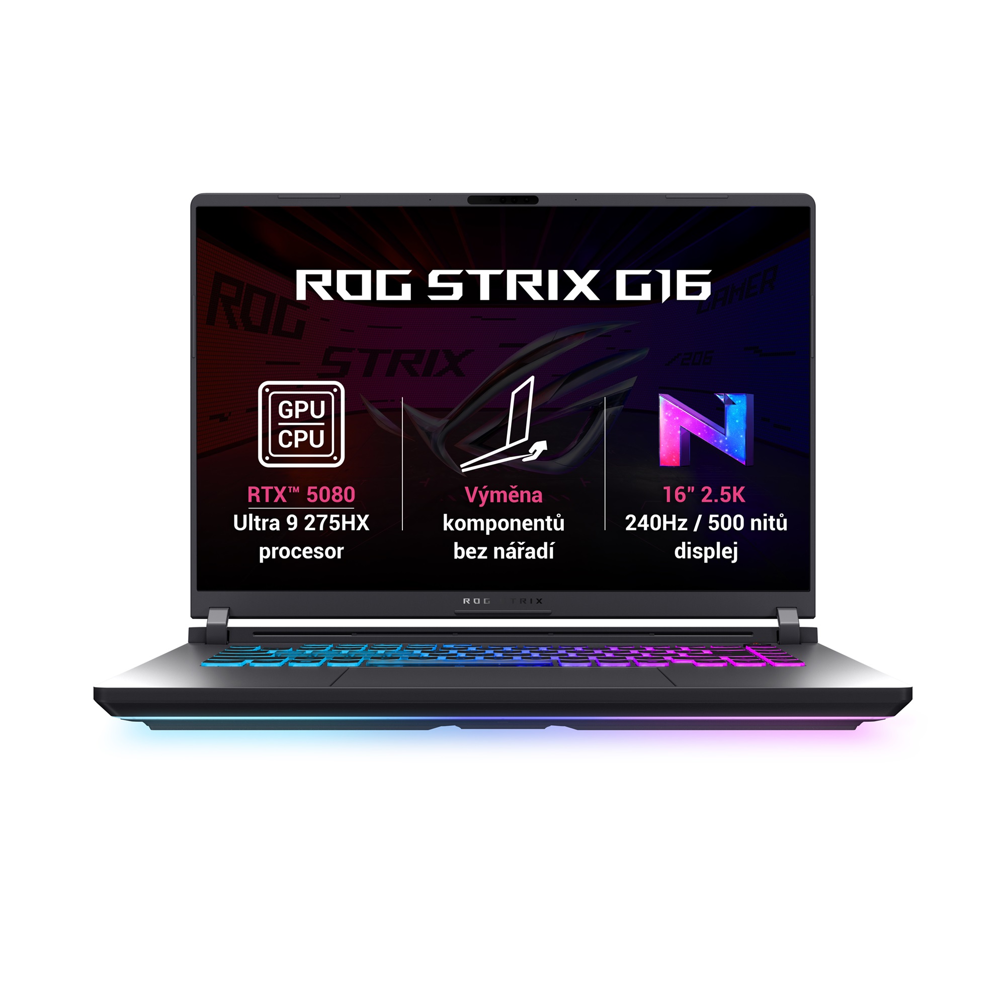ASUS ROG Strix G16/G615LW-NEBULA054/U9-275HX/16"/2560x1600/32GB/1TB/RTX 5080/bez OS/Gray/2R