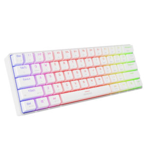 Genesis herná klávesnica THOR 660 G2/Gateron Red/USB+BT/US layout/Biela