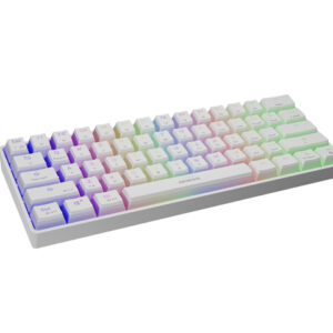 Genesis herná klávesnica THOR 660 RGB/Bezdrôtová Bluetooth/US layout/Biela