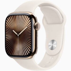 Apple Watch S10 Cell/42mm/Gold/Šport Band/Starlight/-S/M