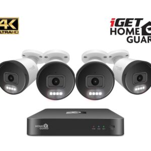 iGET HGNVK88504 - Kamerový UltraHD 4K PoE set, 8CH NVR + 4x IP 4K kamera, zvuk, SMART W/M/Andr/iOS