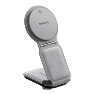 Baseus Magnetický držiak do auta s bezdrôtovým nabíjaním PrimeTrip C02 sivý