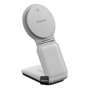 Baseus Magnetický držiak do auta s bezdrôtovým nabíjaním PrimeTrip C02 biely