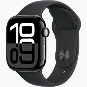 Apple Watch S10/46mm/Jet Black/Šport Band/Black/-M/L