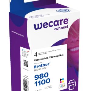 WECARE ARMOR ink kompatibilný s BROTHER LC-980/1100, čierna/CMY