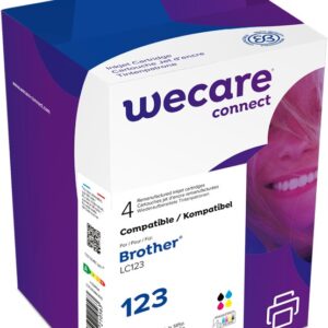 WECARE ARMOR ink sada kompatibilná s BROTHER LC-123 VAL BP, čierna/CMY