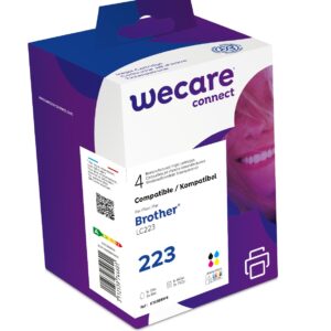 WECARE ARMOR ink sada kompatibilná s BROTHER LC-223 VAL BP, čierna/CMY