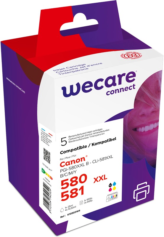 WECARE ARMOR ink sada kompatibilná s CANON PGi-580XXL/CLi-581XXL,CM