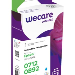 WECARE ARMOR ink kompatibilný s EPSON C13T07124012, modrá/cyan pigm.