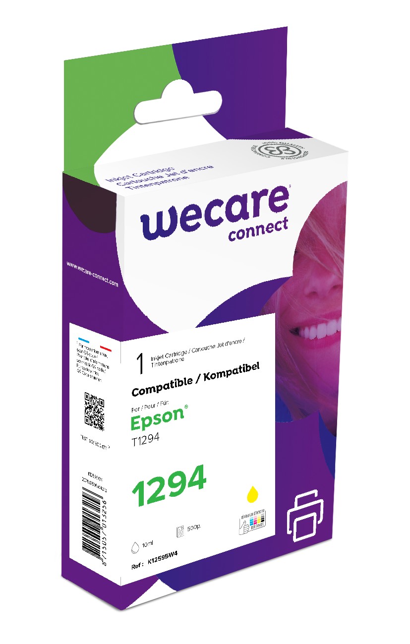 WECARE ARMOR ink kompatibilný s EPSON C13T12944012,žltá/yellow