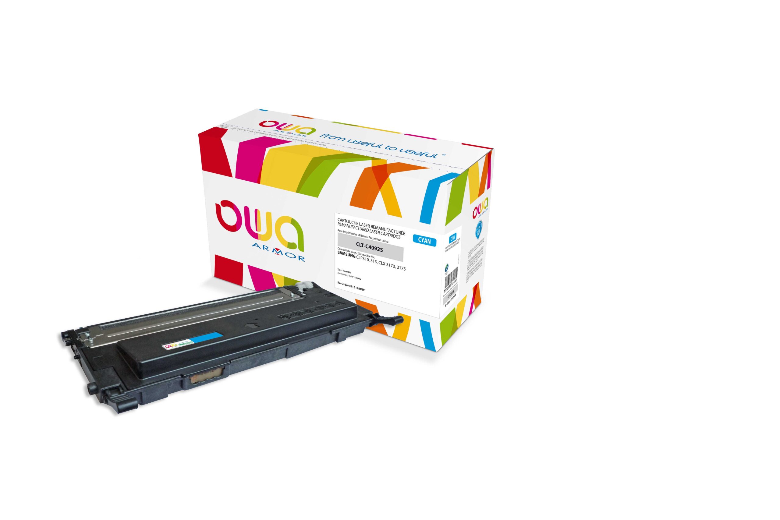 OWA Armor toner kompatibilný s Samsung CLTC4092S, 1000st, modrá/cyan