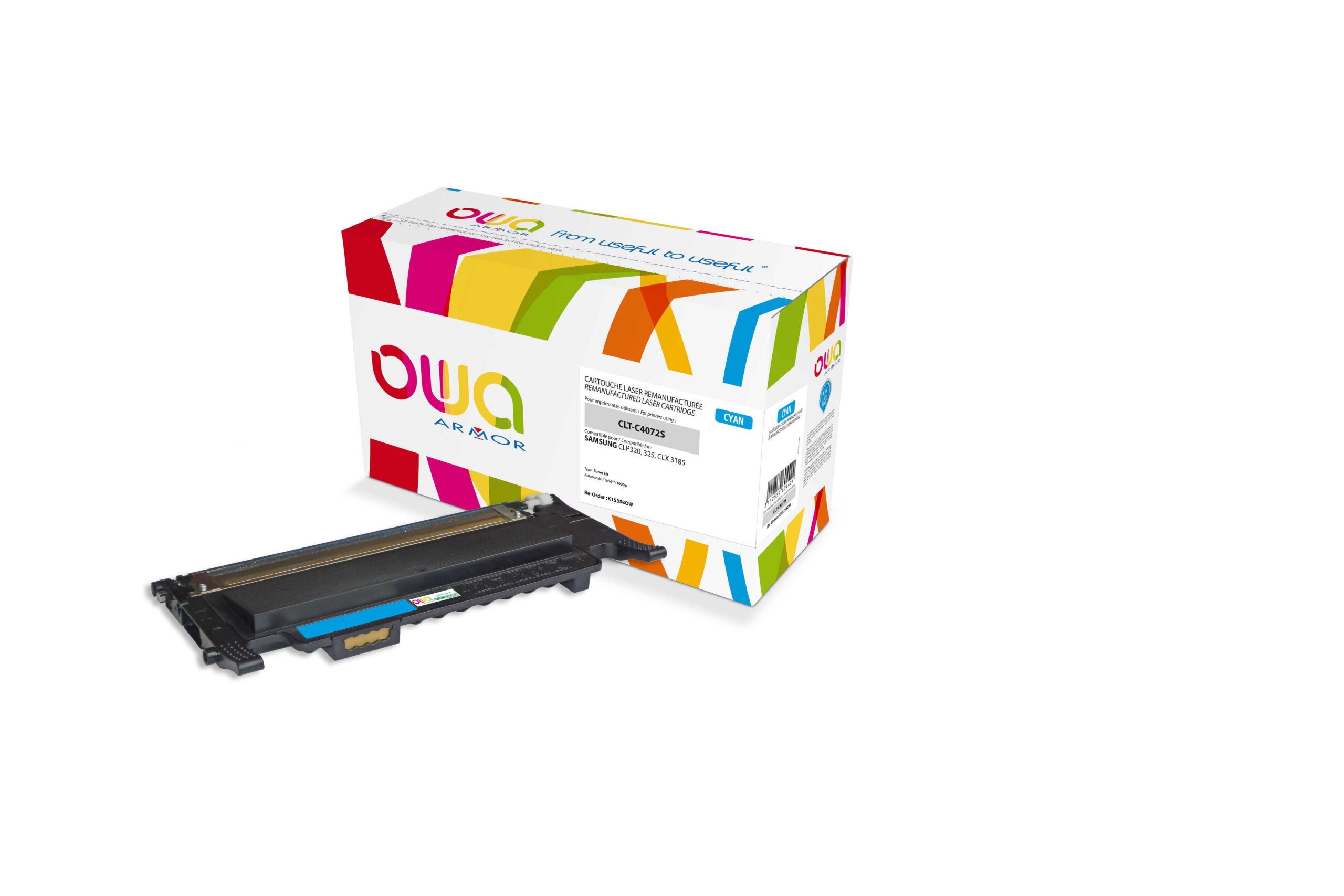 OWA Armor toner kompatibilný s Samsung CLTC4072S, 1000st, modrá/cyan