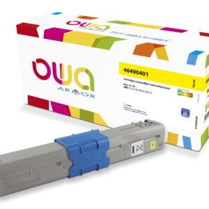 OWA Armor toner kompatibilný s OKI 46490401, 1500st, žltá/yellow