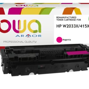 OWA Armor toner kompatibilný HP W2033X, 415X, 6000st, červená/magenta, úroveň manažmentu