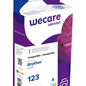WECARE ARMOR ink kompatibilný s BROTHER LC-123C, modrá/cyan