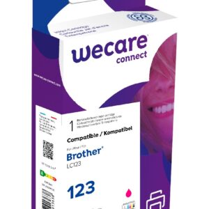 WECARE ARMOR ink kompatibilný s BROTHER LC-123M, červená/magenta