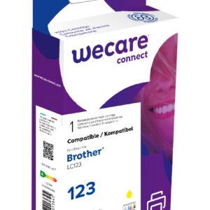 WECARE ARMOR ink kompatibilný s BROTHER LC-123Y, žltá/yellow