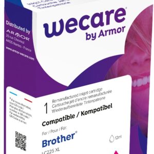 WECARE ARMOR ink kompatibilný s BROTHER LC-225M, červená/magenta