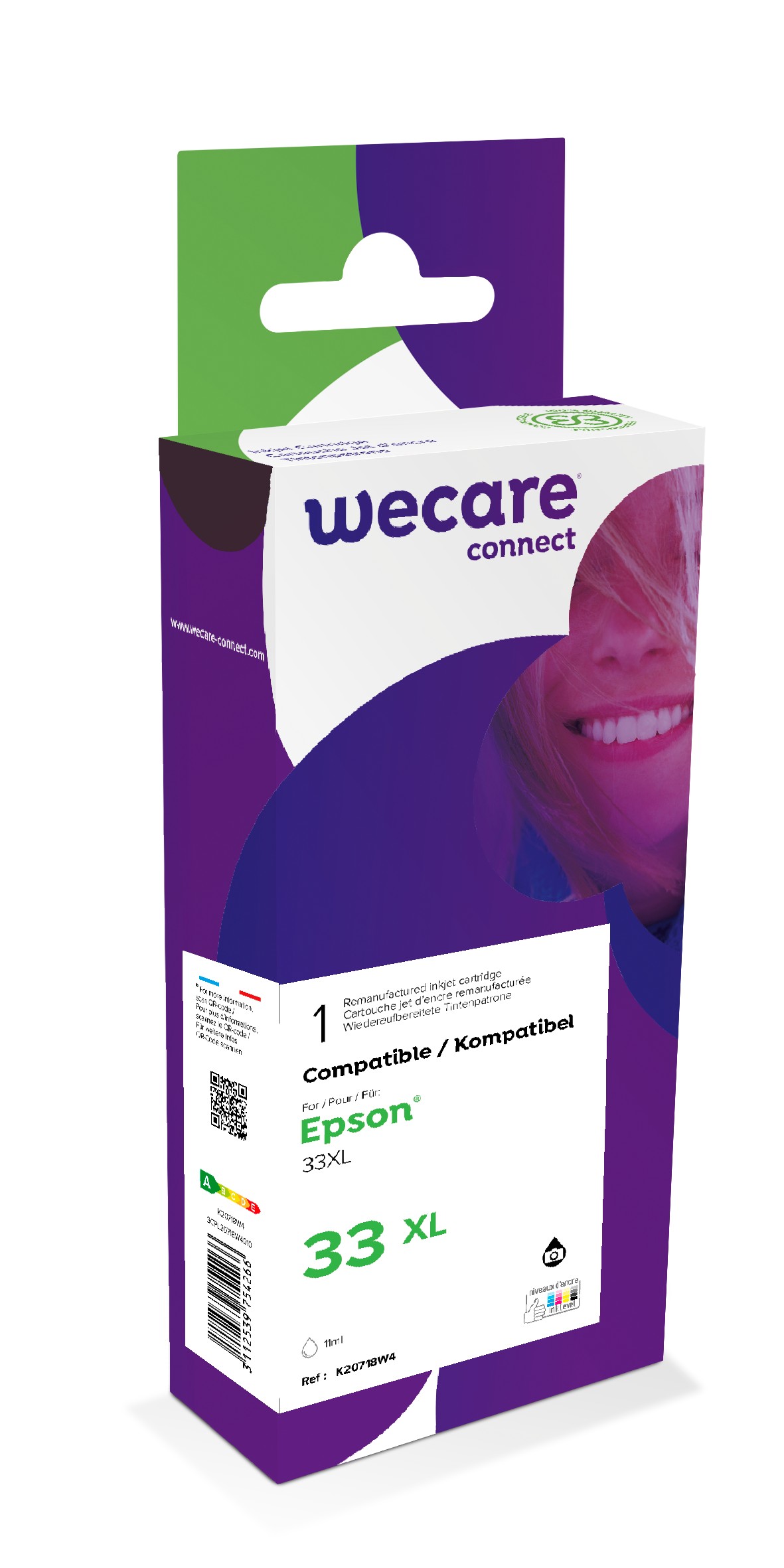 WECARE ARMOR ink kompatibilný s EPSON C13T33614012, foto čierna/photo black