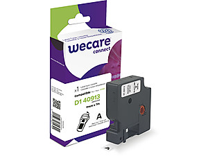 WECARE ARMOR páska kompatibilná s DYMO S0720680, Black/White, 9mm*7m