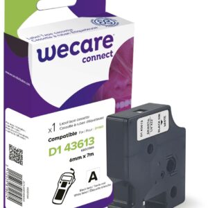 WECARE ARMOR páska kompatibilná s DYMO S0720780, Black/White, 6mm*7m
