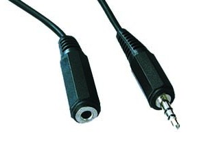Kábel predĺžovací jack 3,5 mm M/F, 1,5-2 m audio