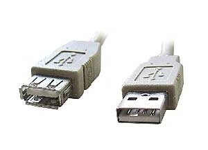 Kábel USB A-A 1,8m 2.0 predlž, HQ Black, zlac.kont.