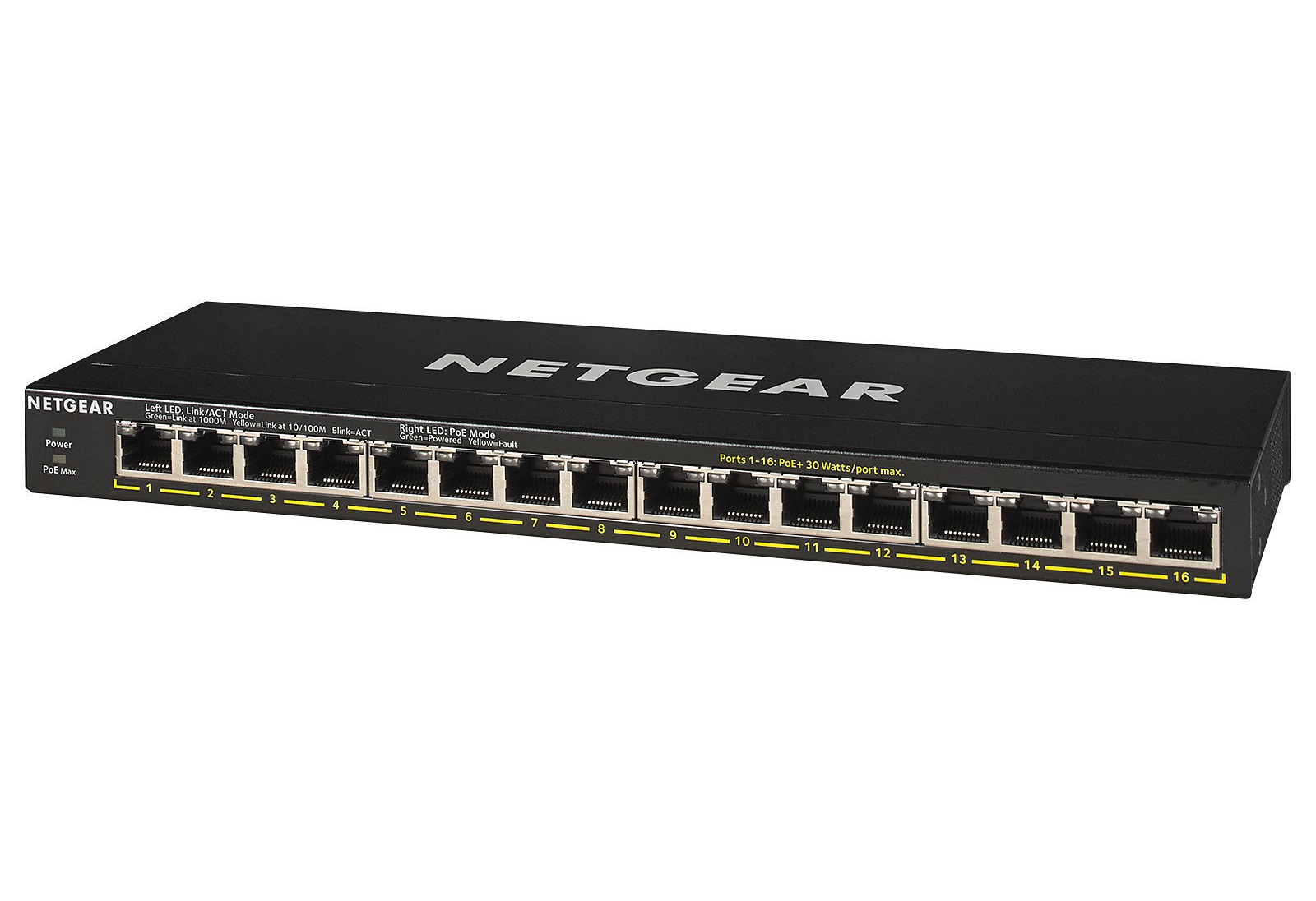 NETGEAR 16PT GE UNMANAGED SWCH HI-PWR POE+