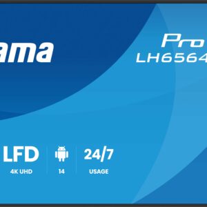 65" iiyama LH6564UHS-B1AG:VA, 4K UHD,Android,24/7