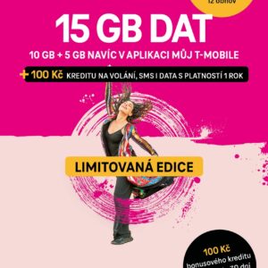 T-mobile Predplatená karta 15GB
