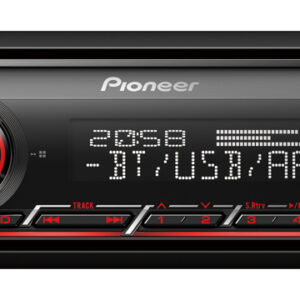 Pioneer MVH-S320BT autorádio s USB a Bluetooth červené