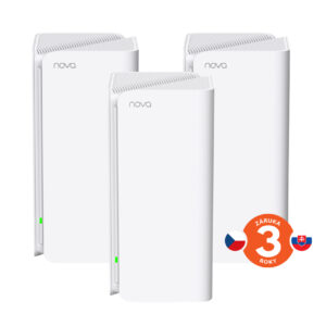 Tenda Nova MX15 Pro (3-pack) WiFi 6 AX5400 Mesh Gigabit systém, 9x GLAN/GWAN, WPA3, VPN, CZ app