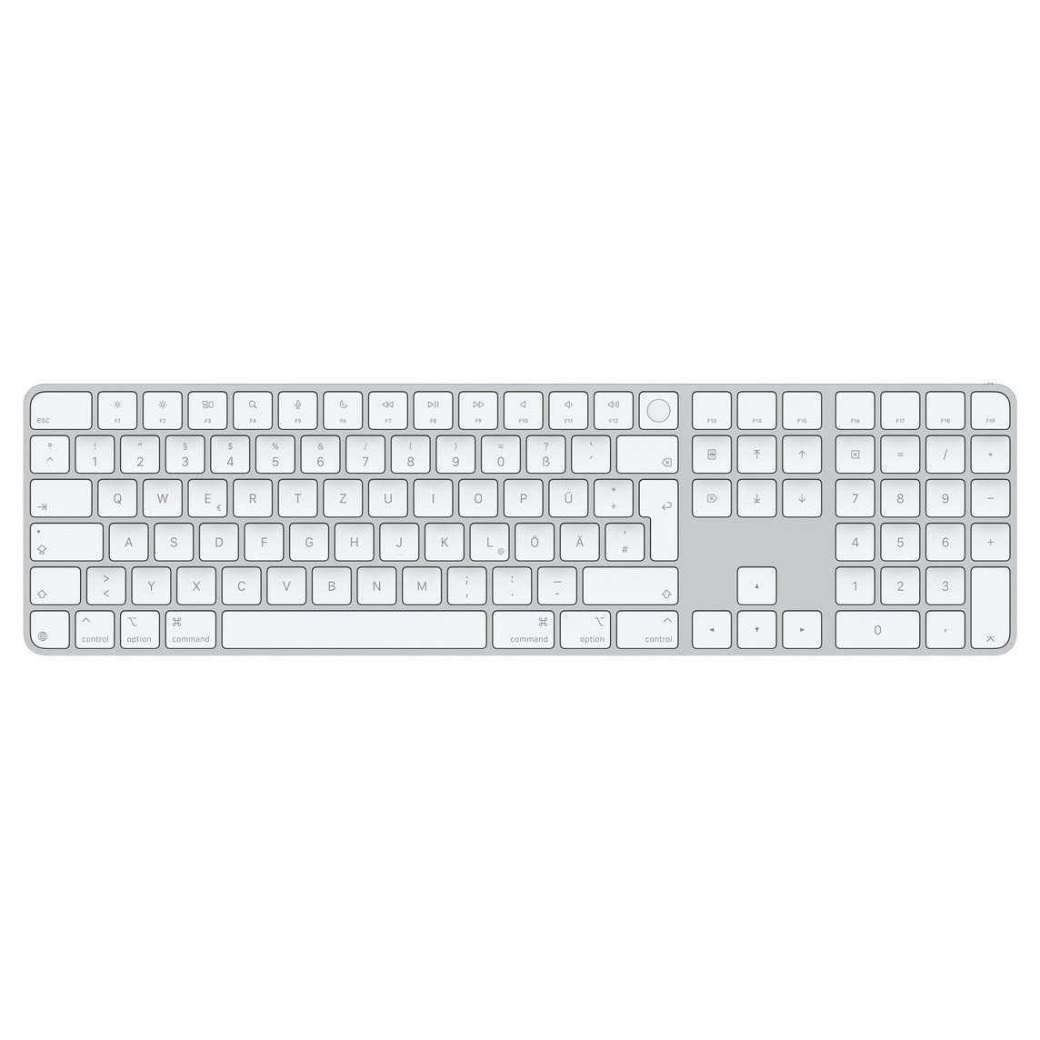 Apple Magic Keyboard Numeric Touch ID/Bezdrôtová Bluetooth/GER layout/Biela