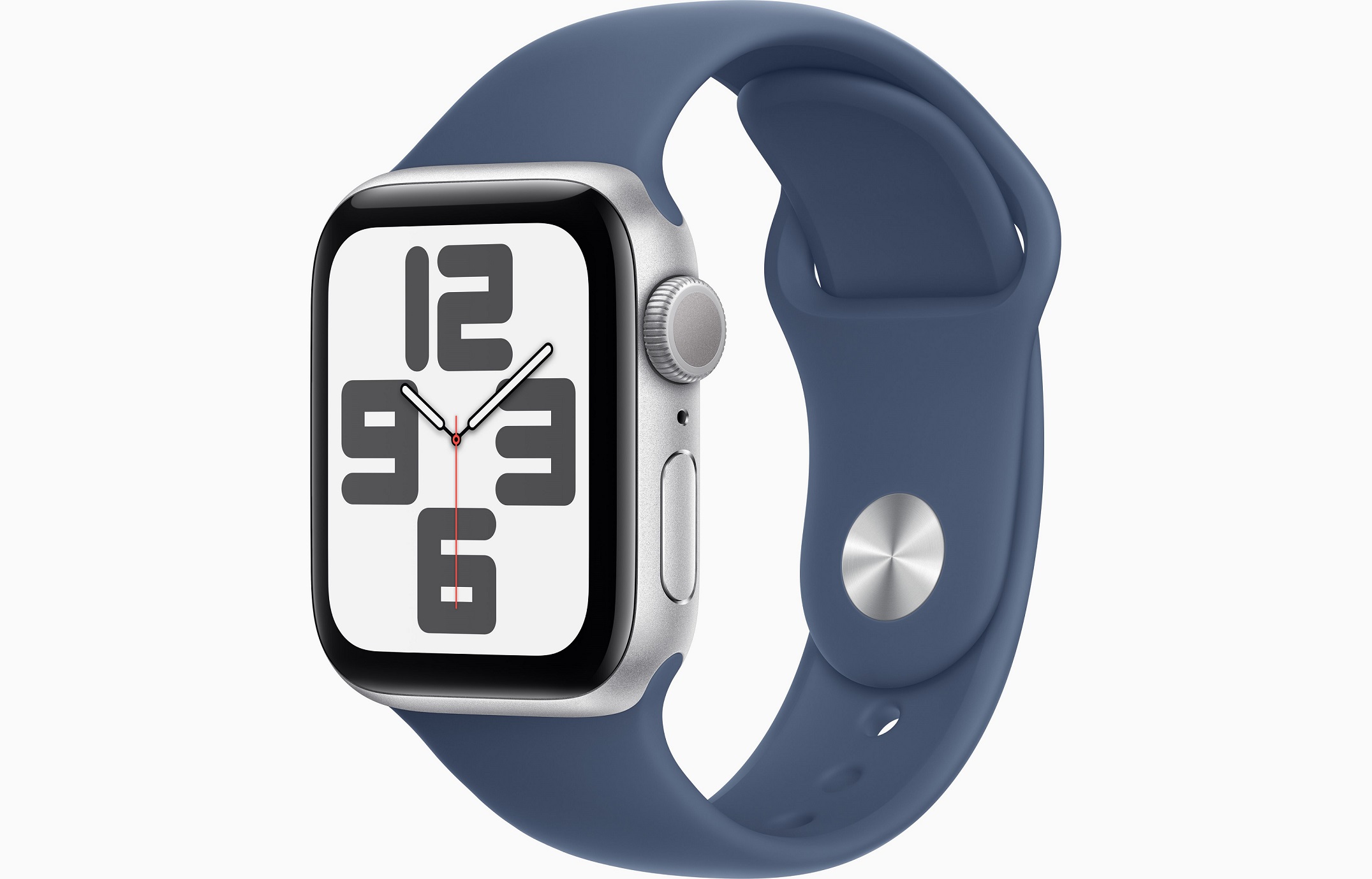 Apple Watch SE/44mm/Silver/Šport Band/Denim/-S/M