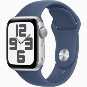 Apple Watch SE/44mm/Silver/Šport Band/Denim/-M/L